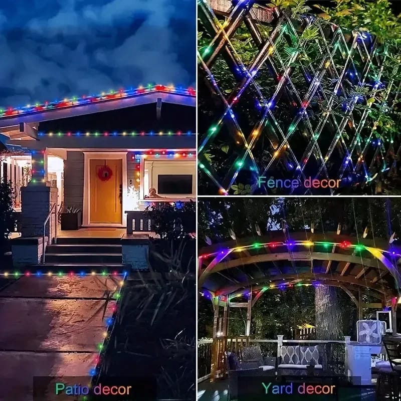 Luces Navideñas tipo Manguera con Cargador Solar ( Envío Gratis)