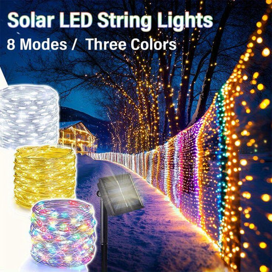 Luces Navideñas tipo Manguera con Cargador Solar ( Envío Gratis)