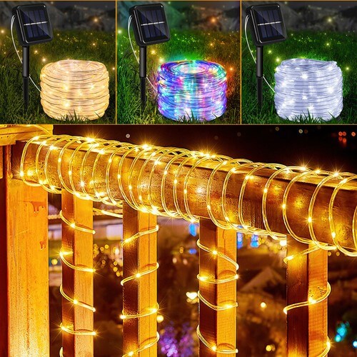 Luces Navideñas tipo Manguera con Cargador Solar ( Envío Gratis)