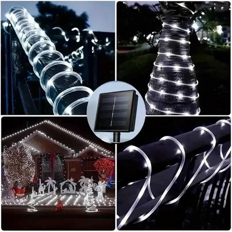 Luces Navideñas tipo Manguera con Cargador Solar ( Envío Gratis)